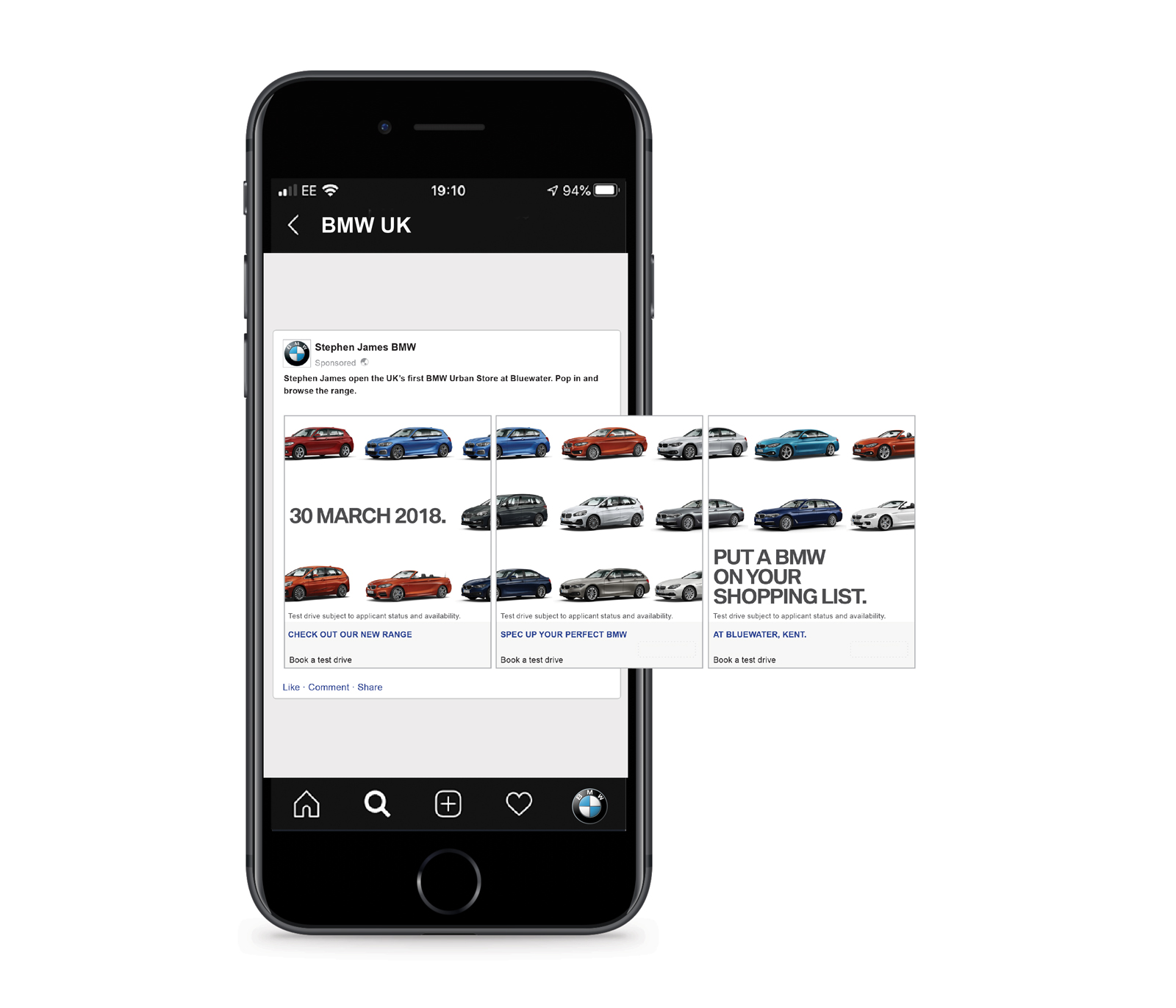 BMW Bluewater Facebook carousel